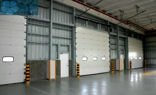 Electric Thermal Insulated Industrial Galvanized Steel Sectional Overhead Sliding Door for Warehouse / Cold Room