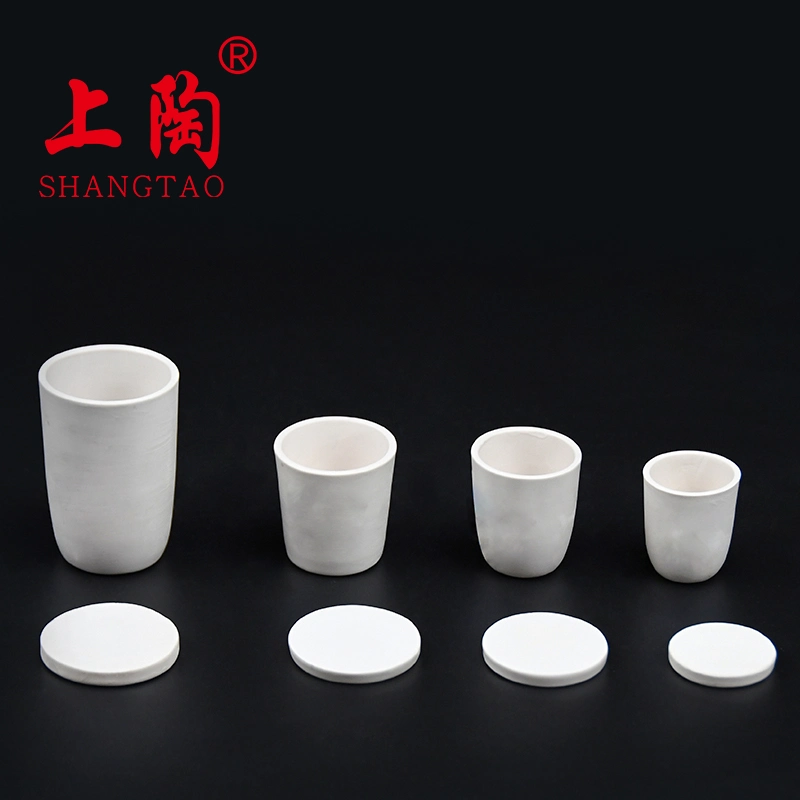 High Temperature Laboratory Calcium Oxide Stabilized Zirconia Ceramic Refractory Ceramic Crucible