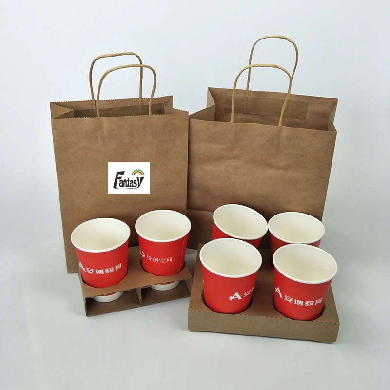 Customized Cheap Price White Cardboard Bags Gift Shopping Kraft Paper Bags