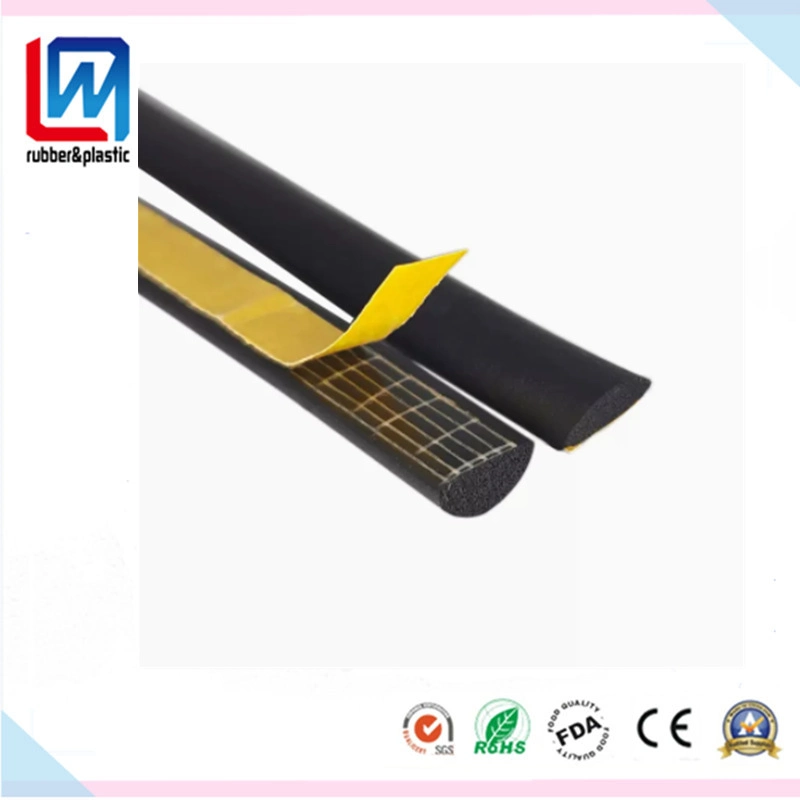 EPDM Adhesive Closed Cell Foam Sponge Rubber Sealing Strip for Auto, Equipment