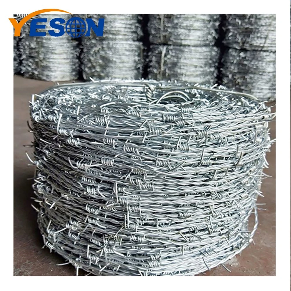 Metal Single and Double Barbed Wire Galvanized Wire with 2 Stranded Wires