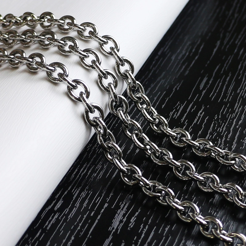 Polishing Silver Stainless Steel Chains Necklace Link Chain for Mens