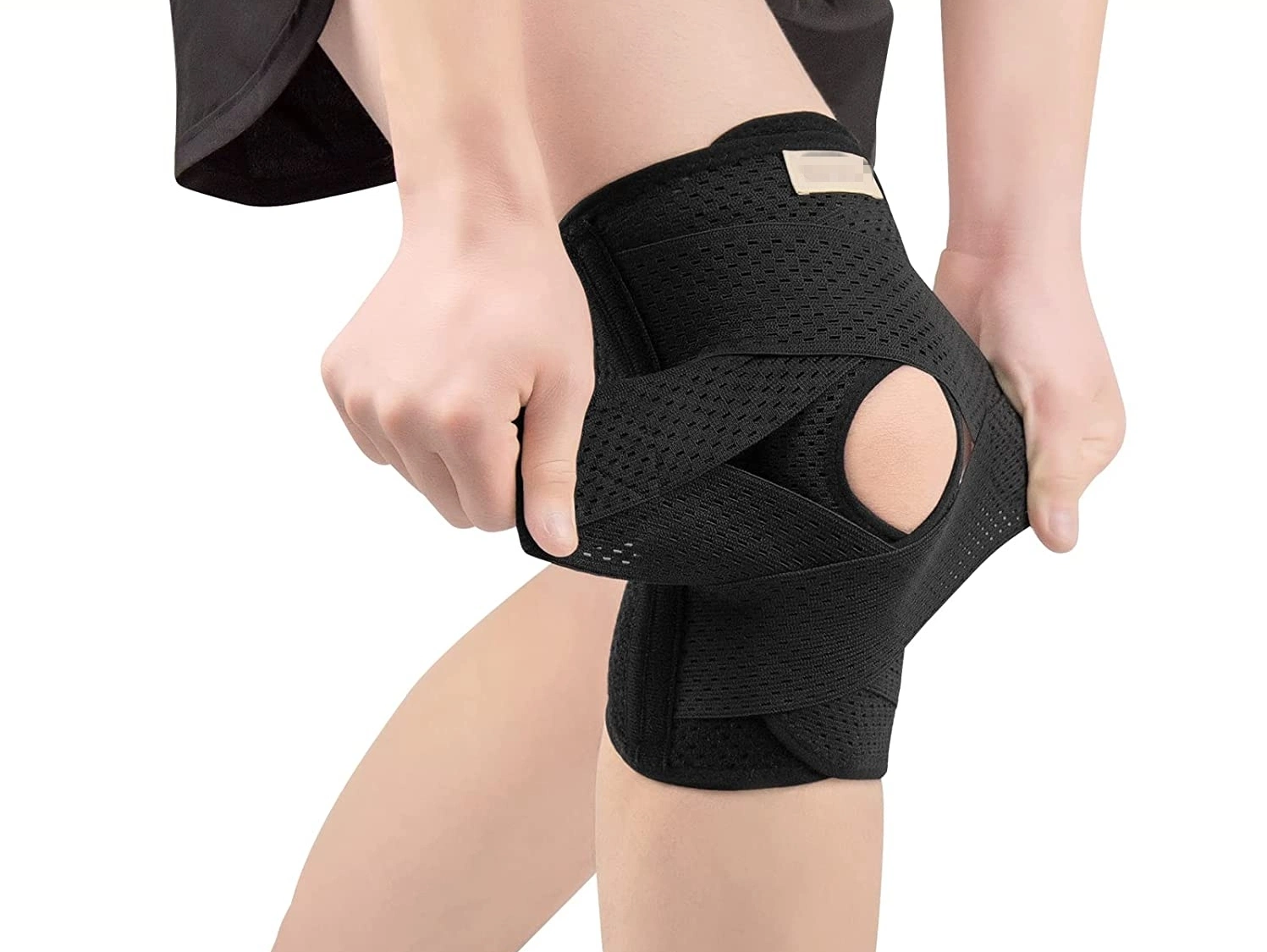 Injuries Recovery, Mesh Elastic Strap Knee Support Brace Wrap Protection