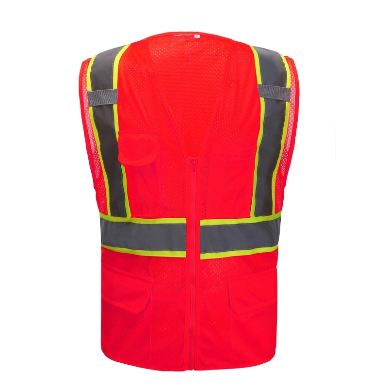 Hi Viz Motorcycle Airport Roadway Reflective Safety Vest Work Wear Policeman