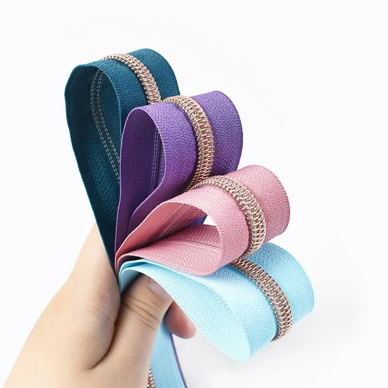 Custom 3# Garment Accessories Nylon Zipper for Clothing Multi-Color Open-End Invisible Zipper