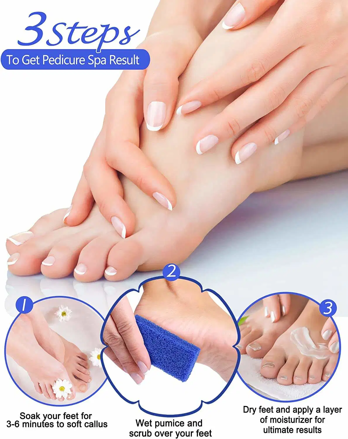 40PCS Custom Color Disposable Foot Scrubber Pumice Pads Dead Skin Callus Remover for Feet