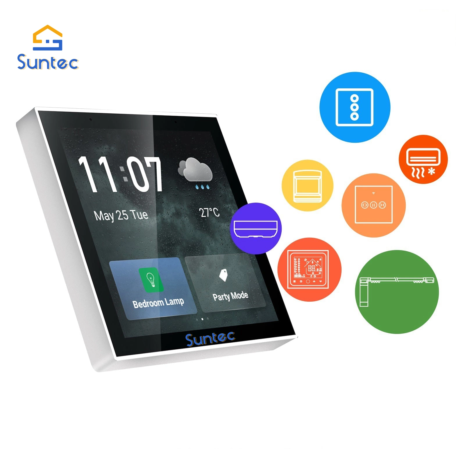 Multi-Functional Tuya Smart Central Control Screen Panel with 4 Inch LCD Display for Home Automation