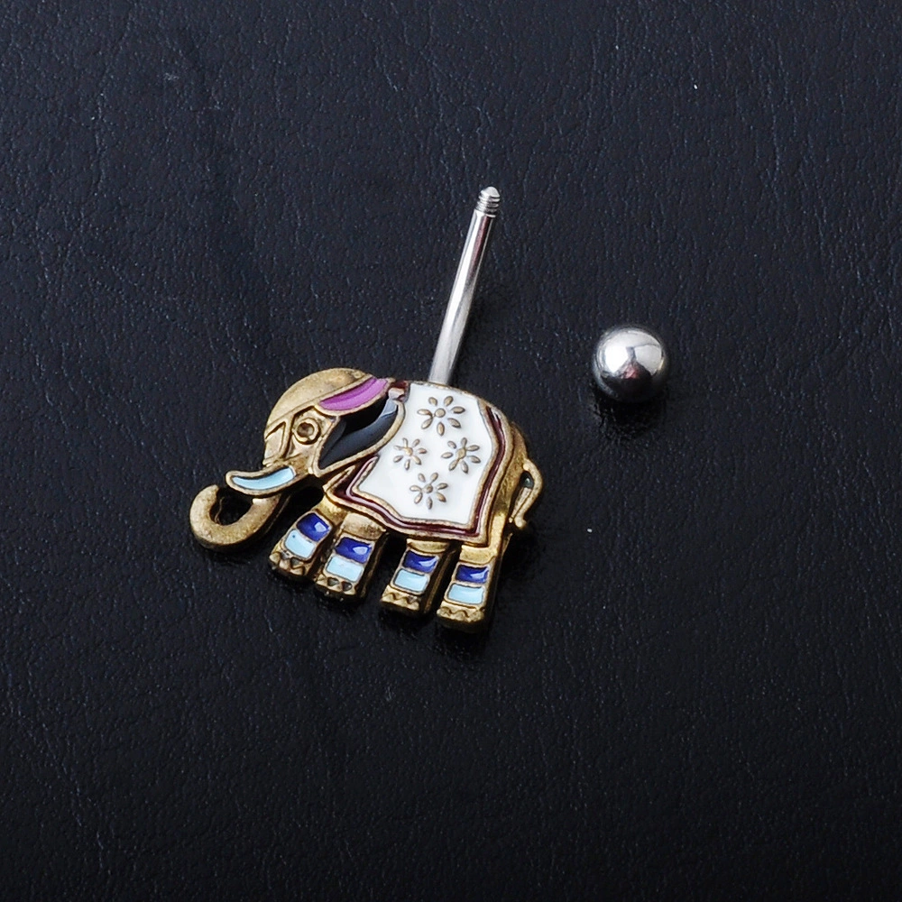 Fashion Restoring Ancient Ways Elephant Belly Button Rings