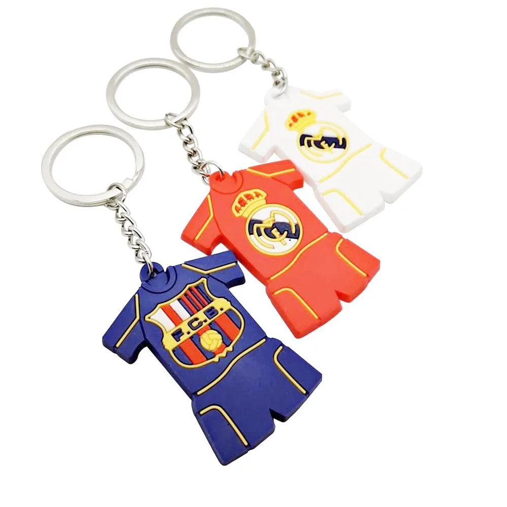 Специализированные OEM резиновые ПВХ футбол футболка Keychains игрушка