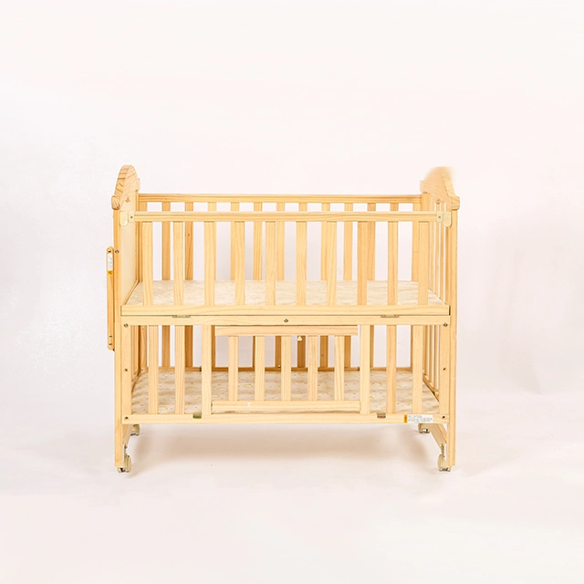 Multi-Function Design Wooden Baby Cradle-Wood Cot Baby Swing Bed