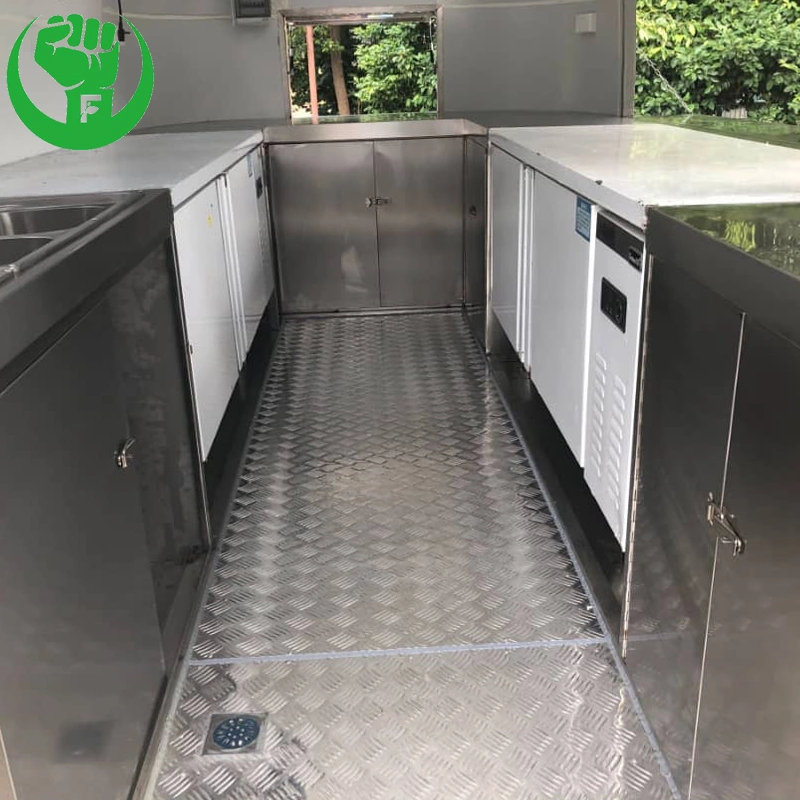 Aluminium Food Trailer Used Food Truck Stainless Steel Material