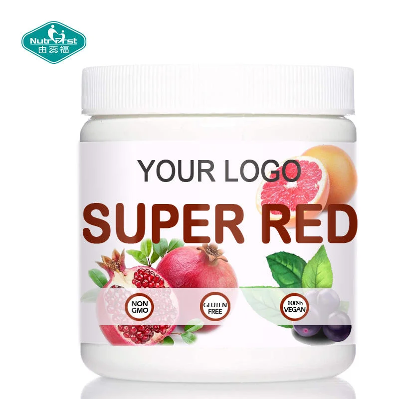 Superfood Fruits Légumes antioxydant Premium Blend Super rouges Poudre pour boire