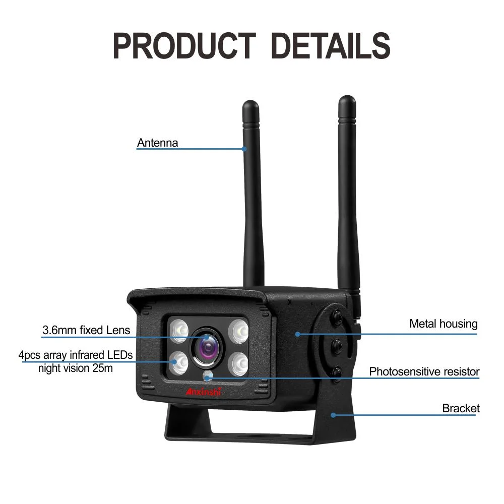 AP Hotspot-Modus-Verbindung 25m IR-Entfernung 3/4G SIM-Karte Verbindung Full Color Night Vision zwei Wege Audio IP66 Wasserdicht Sicherheitsüberwachung Ipvehicle Kamera