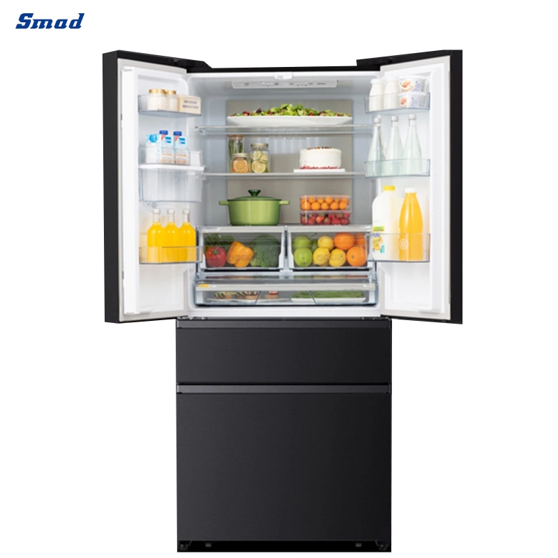 Smad 22.5 Cu. FT 632L Large Capacity Big Chill Kitchen Appliance Drawers Water Dispenser No Frost French Double Door Bottom Freezer Refrigerator for Home Use