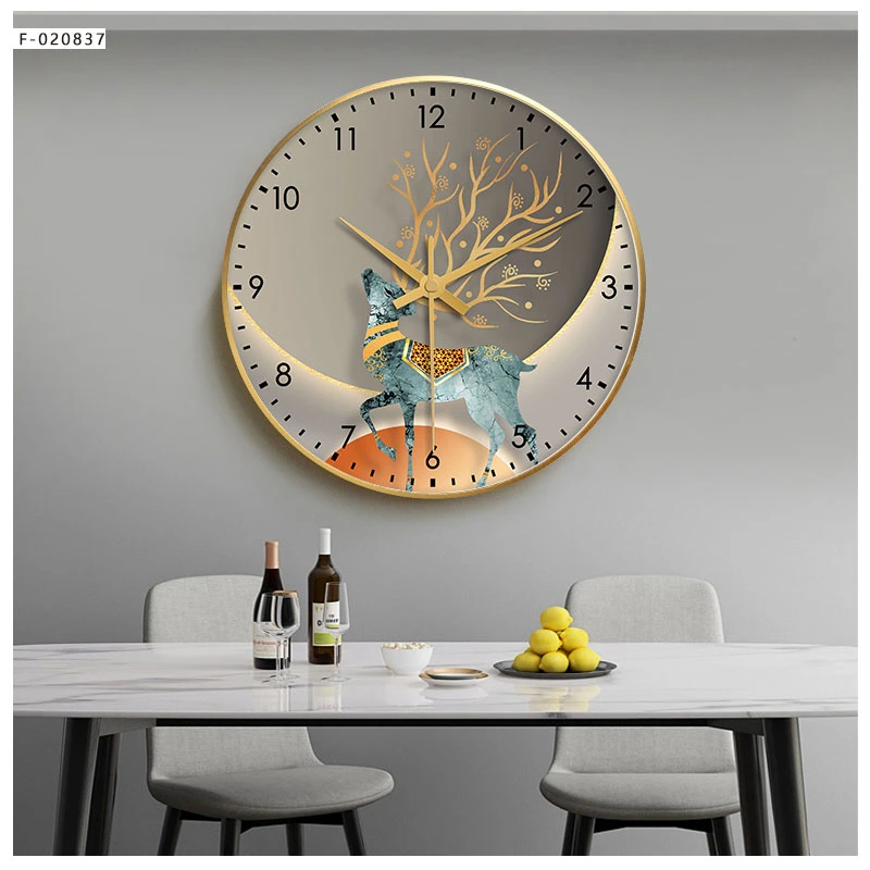 Wohnzimmer Wandmalerei Runde Kristall Wanduhr Kunst Malerei Uhr Luxus Customized Frame