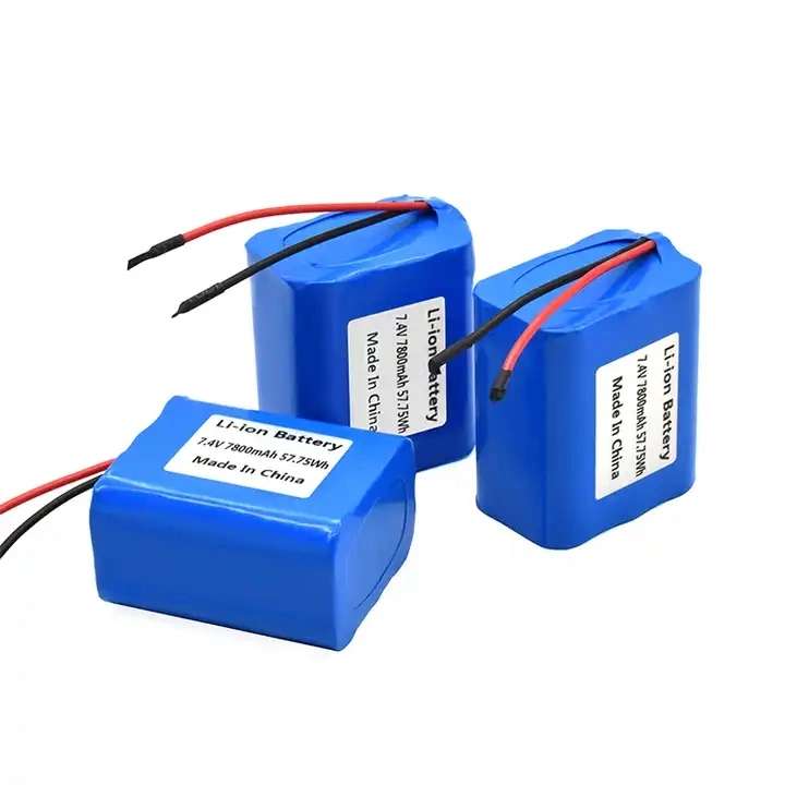 High Quality 7.4V 8.4V 7800mAh 2s3p Pack 18650 Battery 7.8ah Rechargeable Battery for Bicycle Headlights/CCTV/Camera/Electric