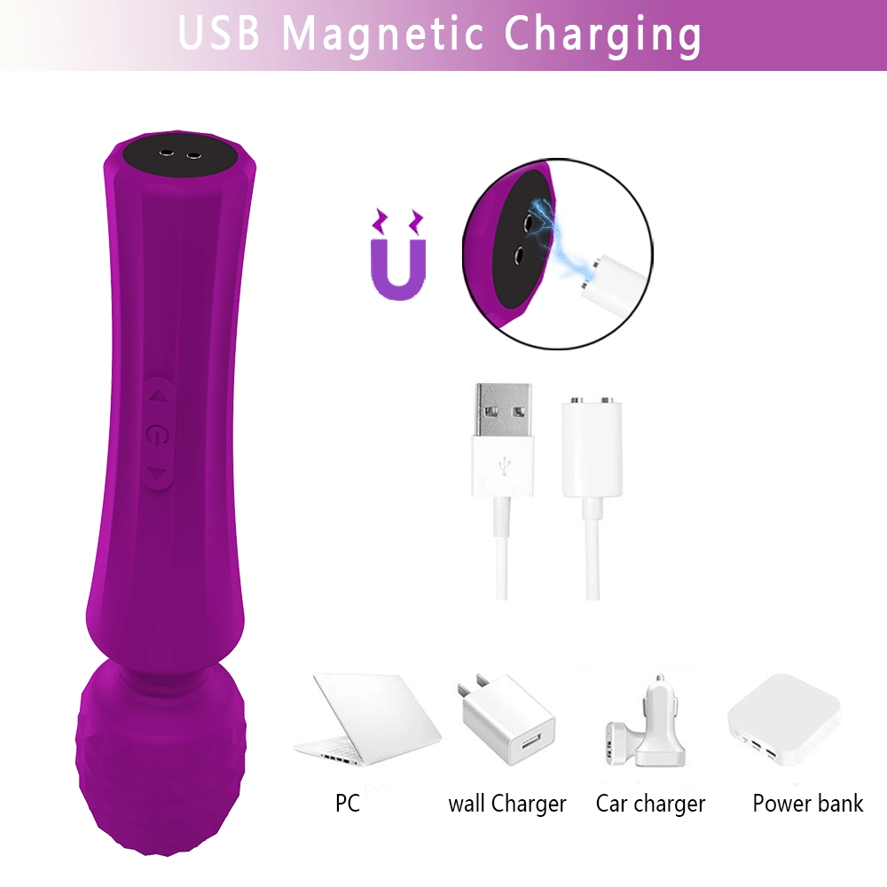 Rechargeable G-Spot Vibrator Massager Magic AV Wand for Women