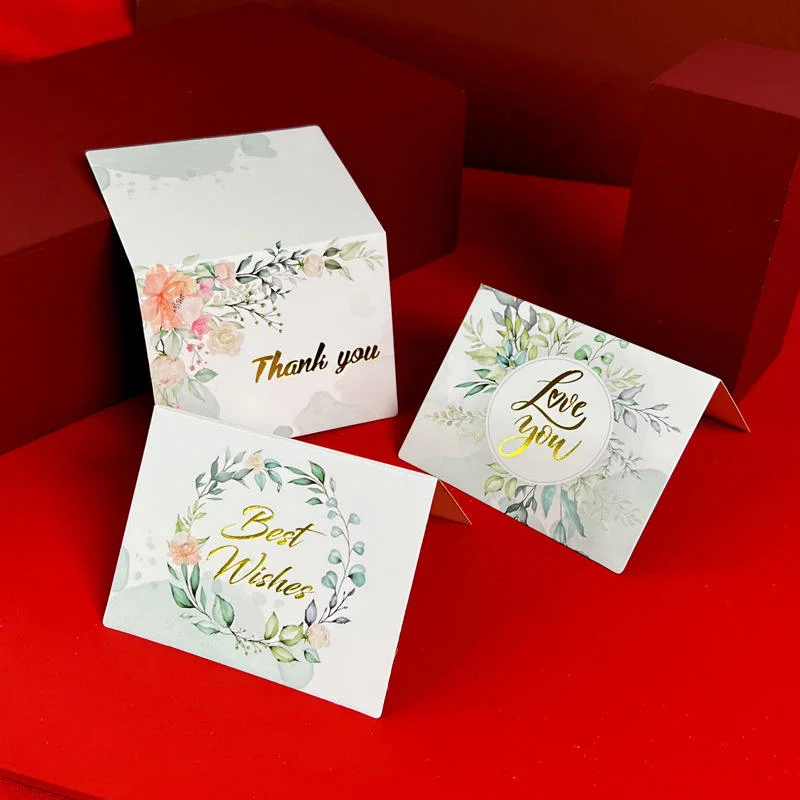 Wholesale Custom Logo Design Luxury Folding Greeting Envelopes Thank Cards