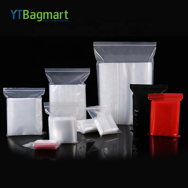 Ytbagmart Custom Printed transparent LDPE Double Zipper Bag Freezer almacenamiento Bolsas de plástico con cierre de cremallera