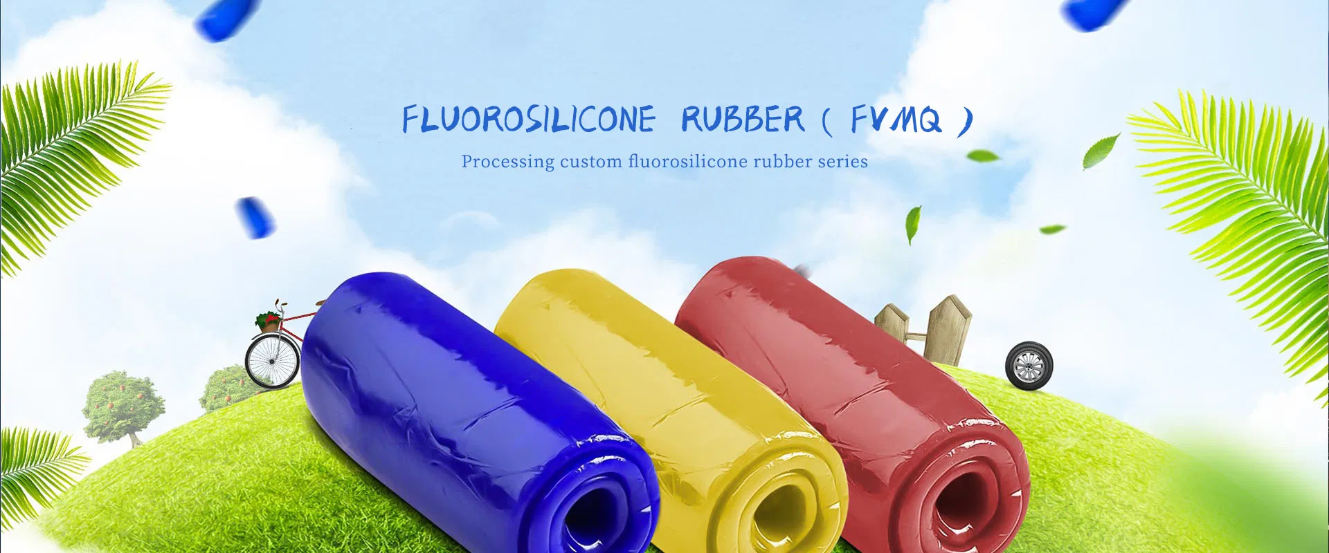 Bonded Fluorosilicone Rubber Raw Material with Yellow, White, Red, Blue Color