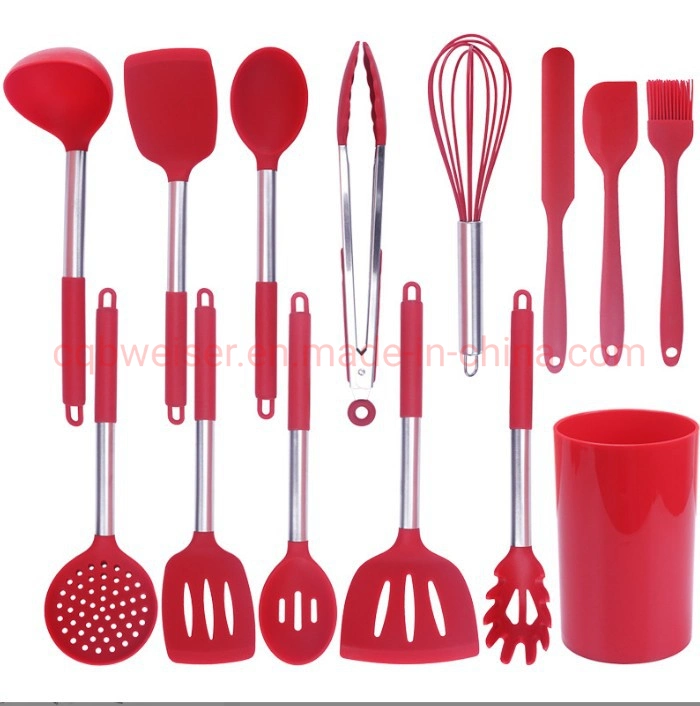 Colored Utensil 15PCS Kitchen Wares Cooking Food Grade Silicone Kits