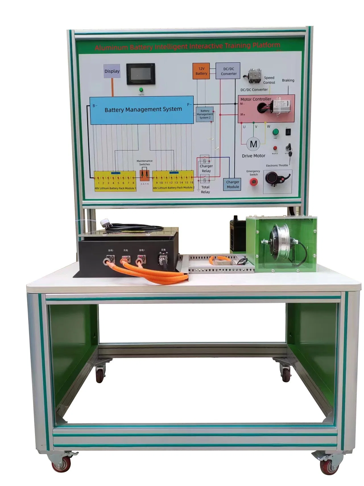 Aluminum Battery Intelligent Interaction Training Bench Automotive Educational Equipment Car Training Equipment