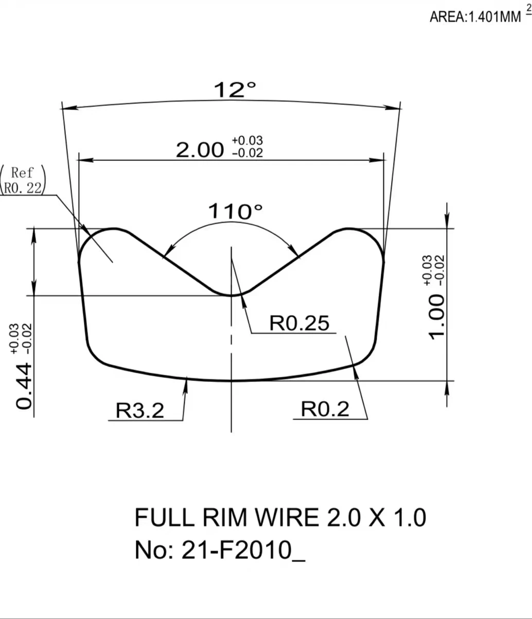 Cable de metal de titanio con forma de gafas para la producción de la línea de bastidor fabricado en China