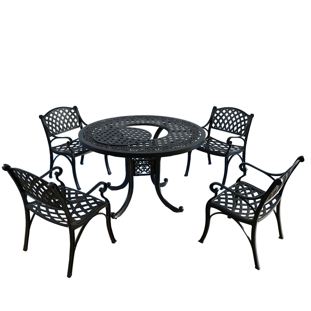 4 Seats Outdoor Dining Table Furniture Set Casting Outdoor Garden Table Furniture