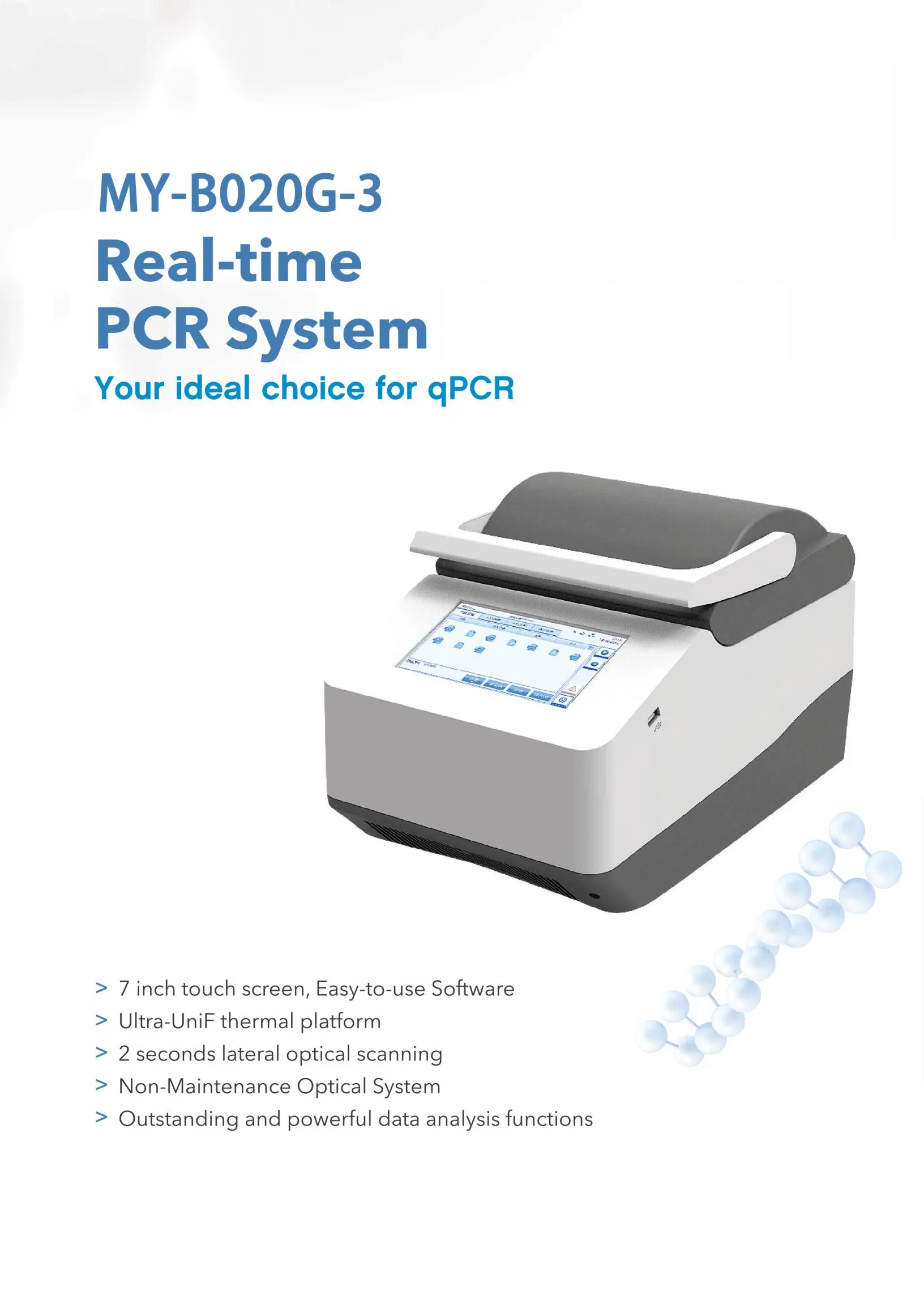 My-B020g-3 Medical Lab Machine Real-Time Quantitative PCR Detection System for Продажа