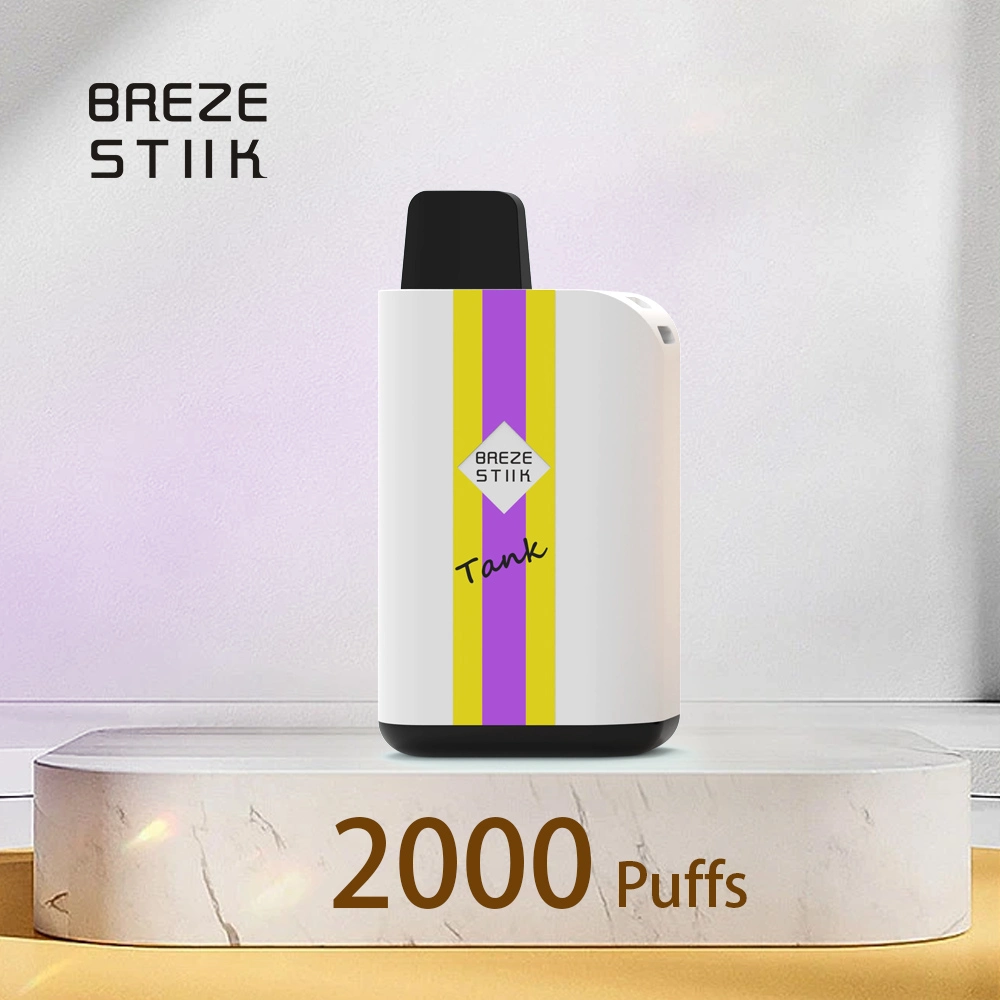 مقصف مجموعة أدوات القردة القرنفلية الأصلية E Cigarette Breze Stiik 2000 أطواق قلم مبخرة قابل لإعادة الشحن