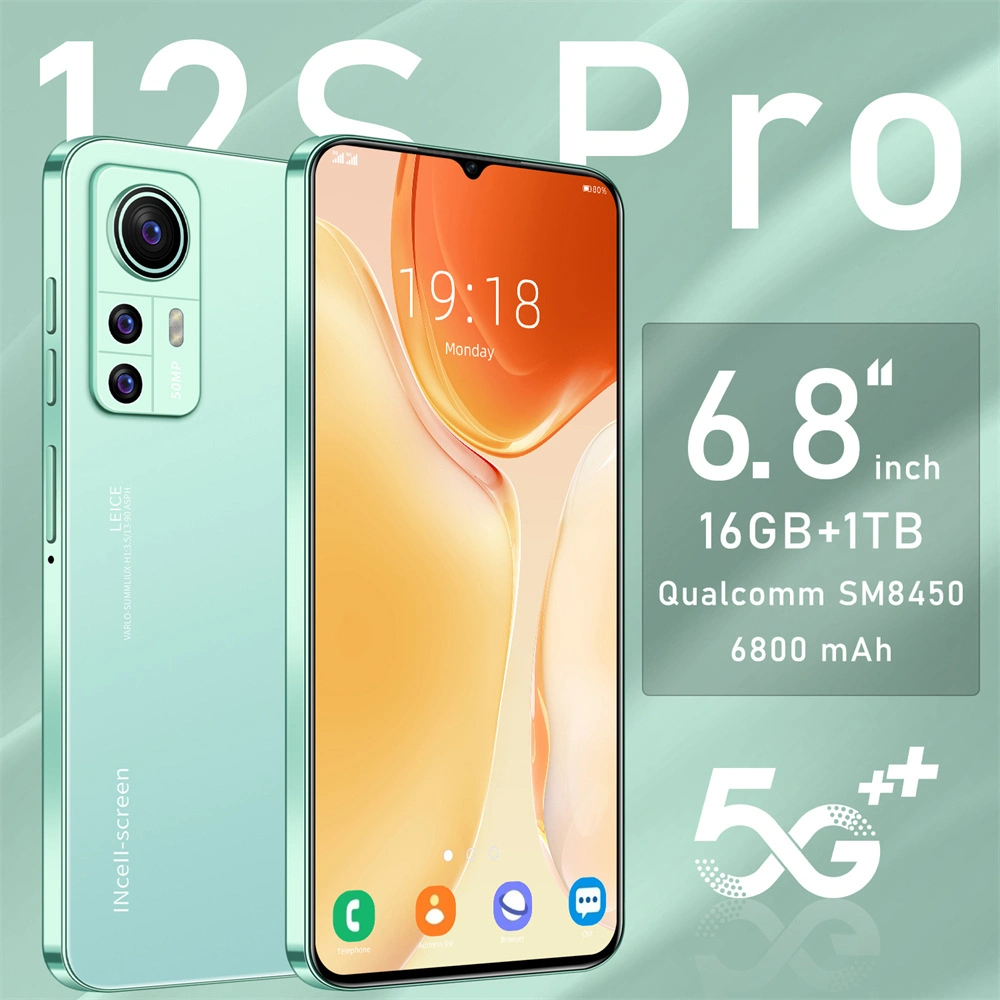 Nuevo 5g PRO 6,8 pulgadas 12s Android smartphone Juego Mobile Teléfono