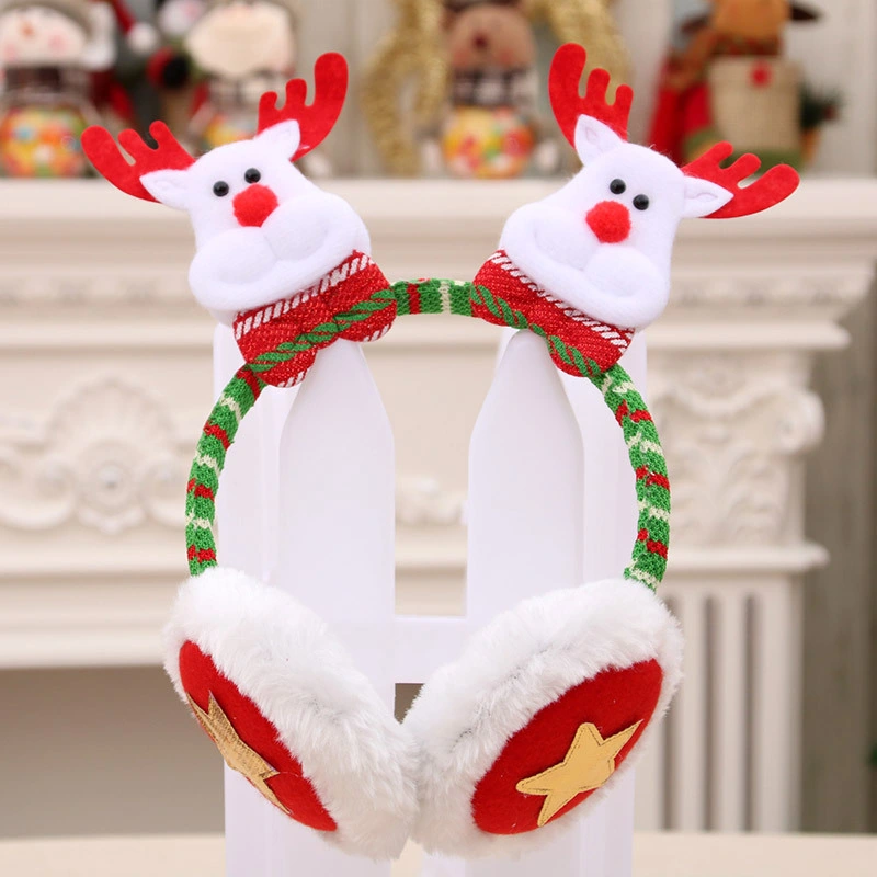 Winter Christmas Holiday New Fashion Cute Lovely Headset with Santa Snowman Elk Ornaments for Xmas Supplier