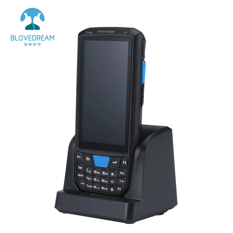 Blovedream Portable Android 1d 2D Scanner Mobile Phone PDA Terminal Wireless Rugged Durable Handheld Terminal