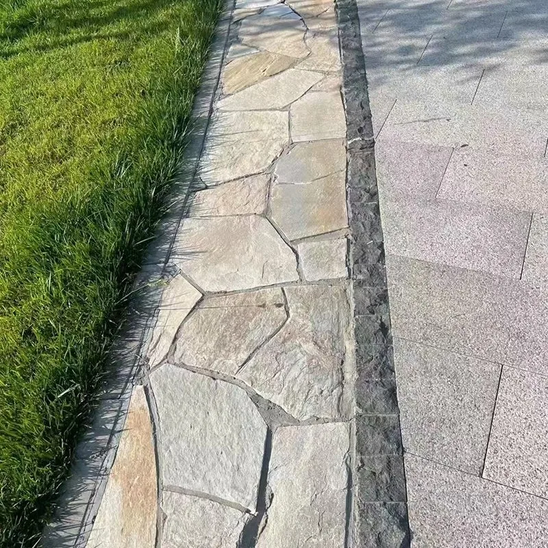 Repisa amarillo oro/paneles de revestimiento de pared de piedra y pizarra Sideway pavimentación