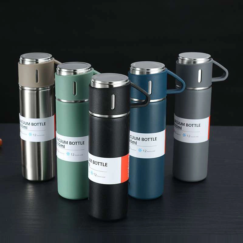 Coffret cadeau Thermos de haute qualité pratique pour les entreprises emballage Réunion annuelle entreprise logo imprimé lettrage bouteille d'aspirateur Thermos