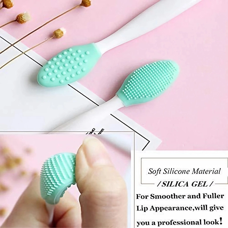 Beiqili 1PC Beauty Care Wash Face Double-Sided Silicone Brush إزالة تقشير الأنف تنظيف الشفة أداة تقشير البشرة