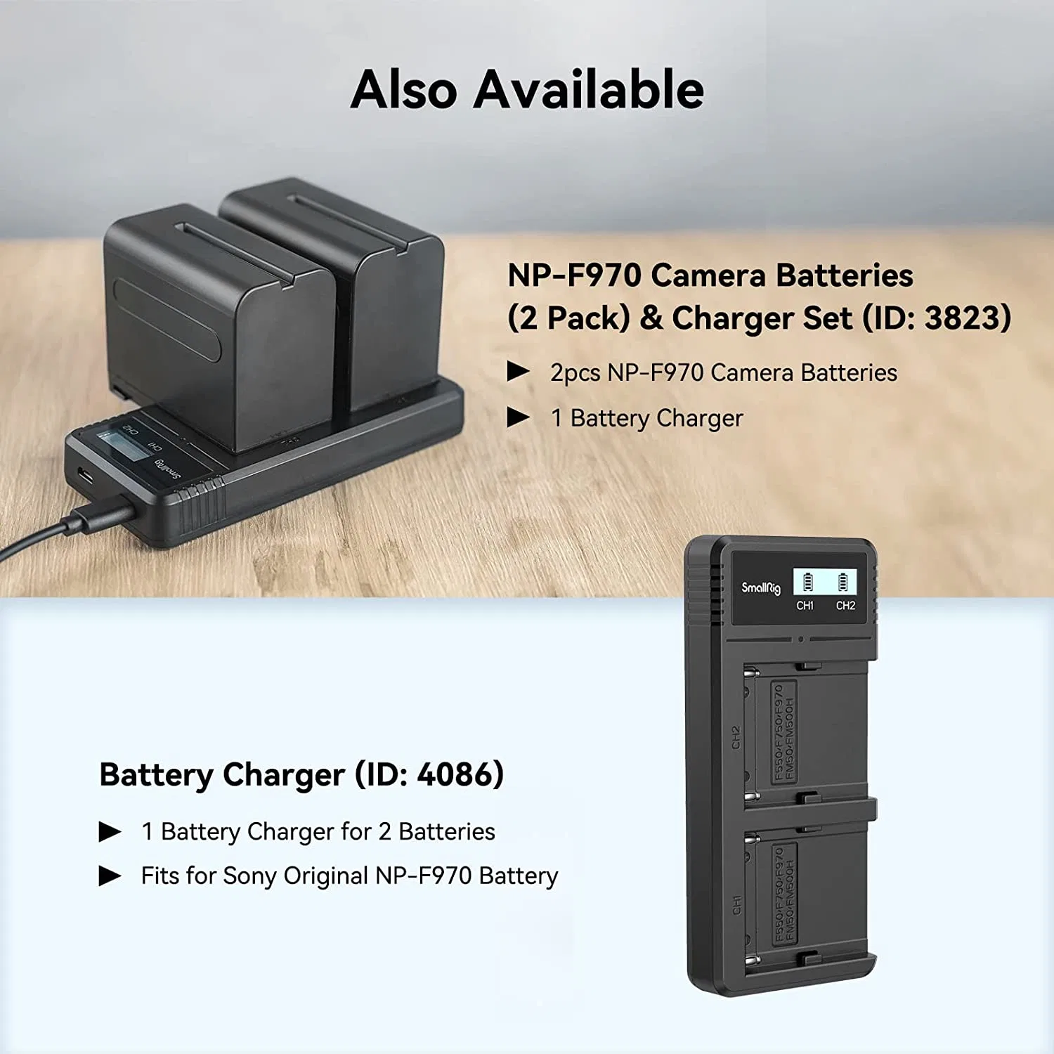 Smallrig NP-F970 Batería (1PC) de la cámara 7800mAh Batería de ion de litio recargable para videocámara Sony LED, luz, el monitor de la cámara de vídeo