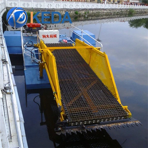 Máquina de vendimiadoras Keda Water Hyacinth Aquatic Wed para limpiar el Río Lago de presa