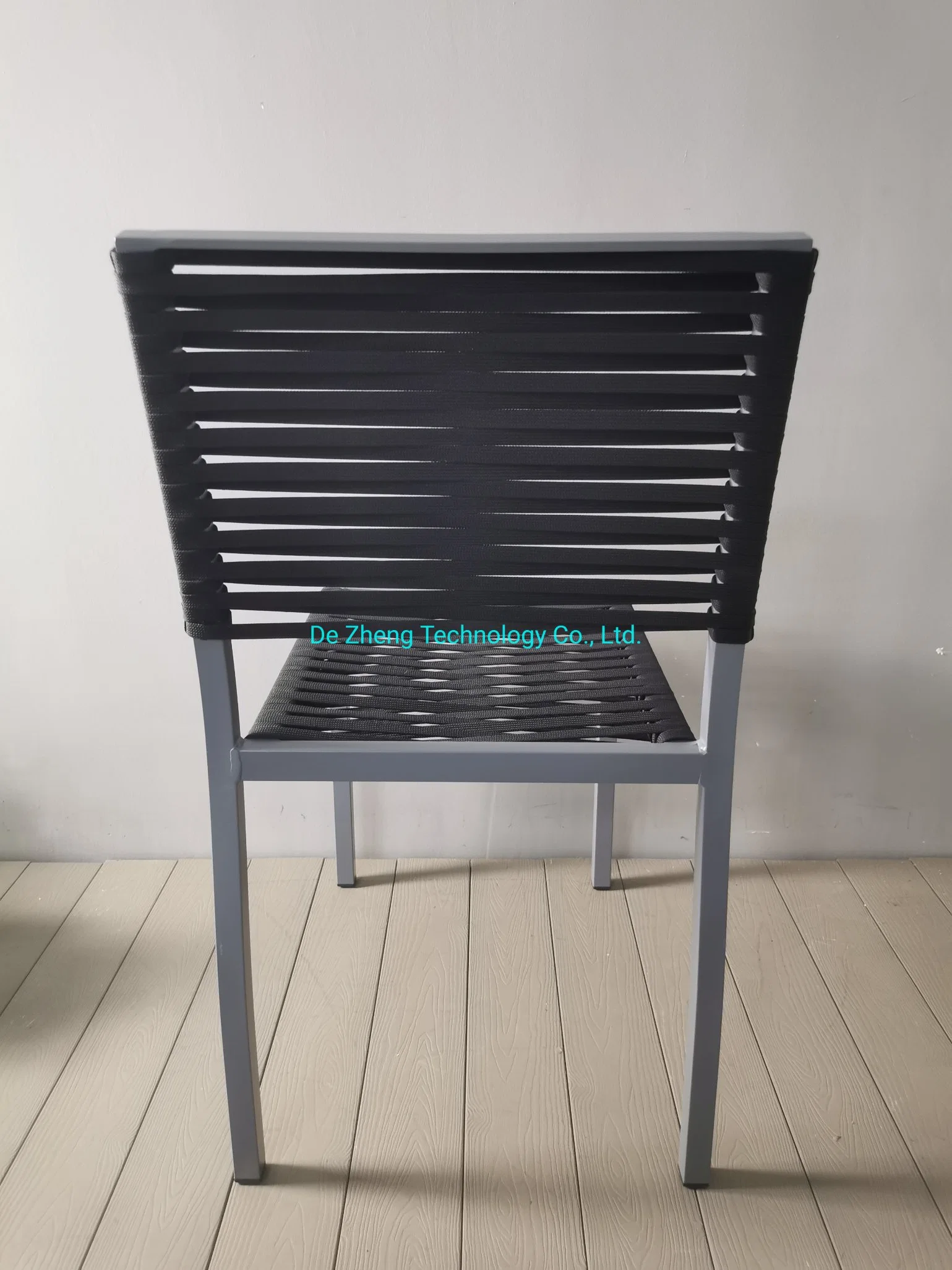 Cuerda de poliéster aluminio exterior Armless Restaurante Cafe silla