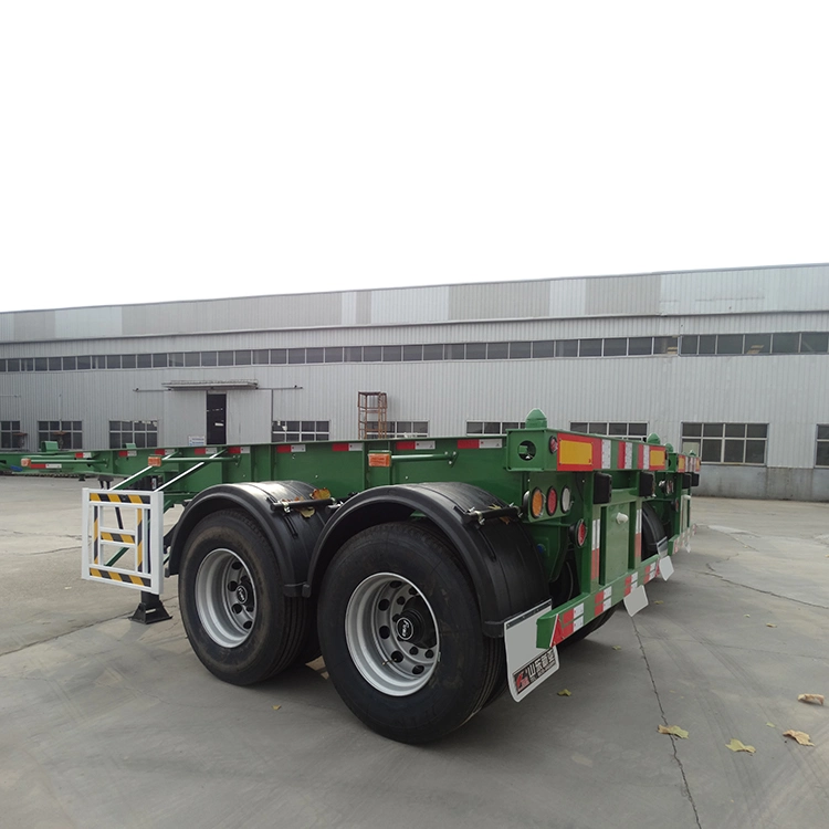 Domi 3 Axle 40FT 20FT Skeleton Semi Trailer 20FT 40FT 45FT Container with Locks