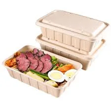 Food Packaging Compostable Take Away Sugar Cane Bagasse Pulp Food Container