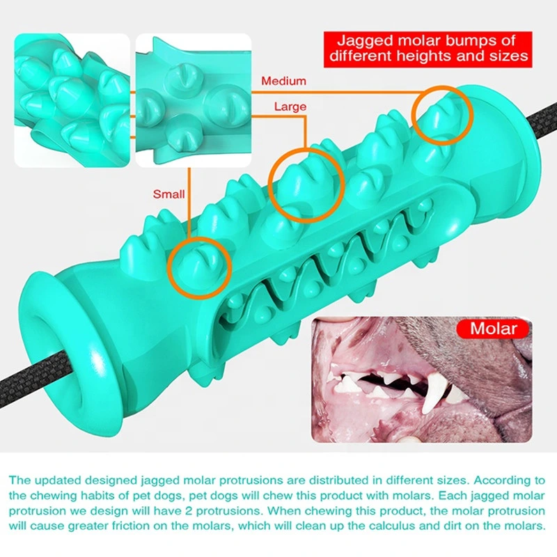 Fábrica Mayorista/Proveedor directo Cuidado dental Limpieza de dientes caucho natural duradero Animal Pew Ball de goma Perro de juguete