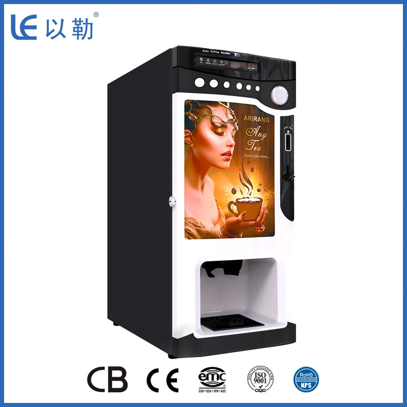 High quality/High cost performance 3 Different Kinds Automatic Coin Operated Tea Time Coffee Vending Machine