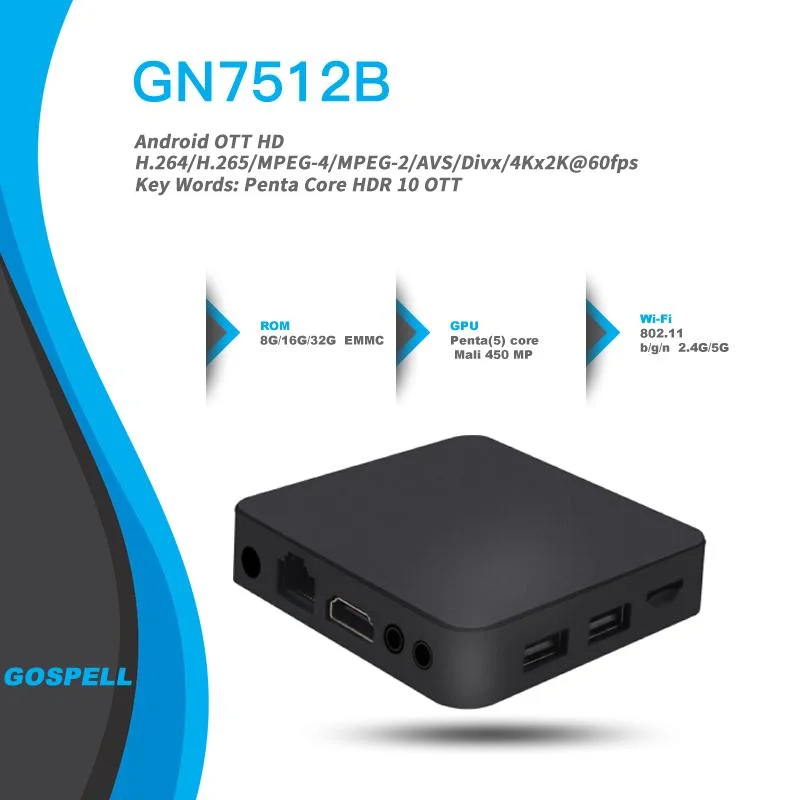 Vente chaude Mini Android 7.1 TV Box 2g 16g Amlogic S905W/X Quad Core Android 9.0 OS 4K Smart WiFi Ott TV Box