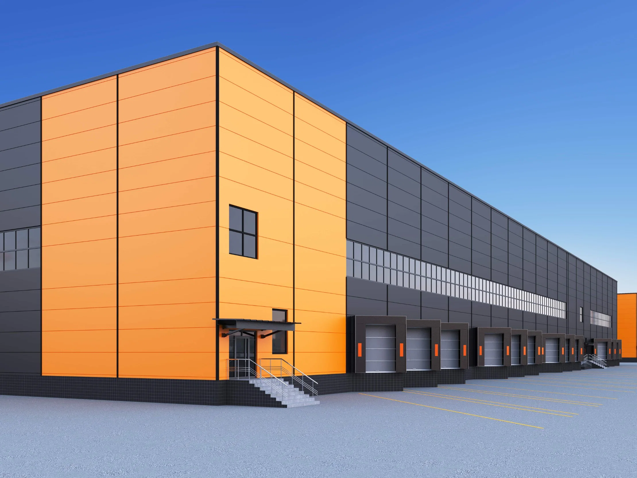 China Building Material Prefabricated Light Steel Structure Modular Warehouse/Workshop H Beam Construction