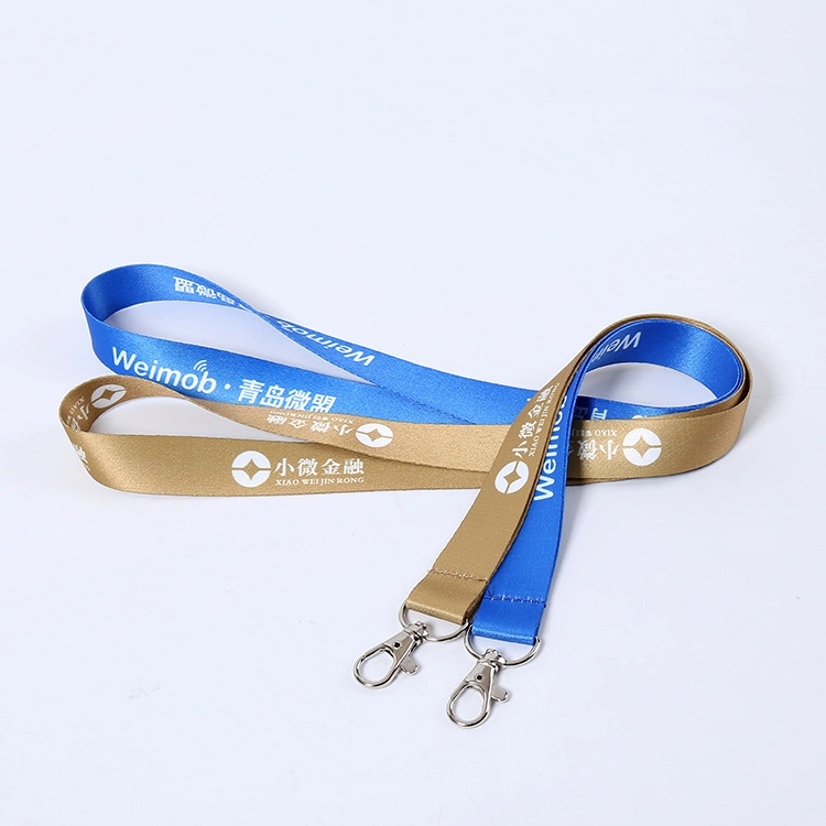 Safety Designer Silk Woven Clip Sublimation Card Holder Neck Phone Keychain Anime Lanyards with Logo Custom Polyester Lanyard