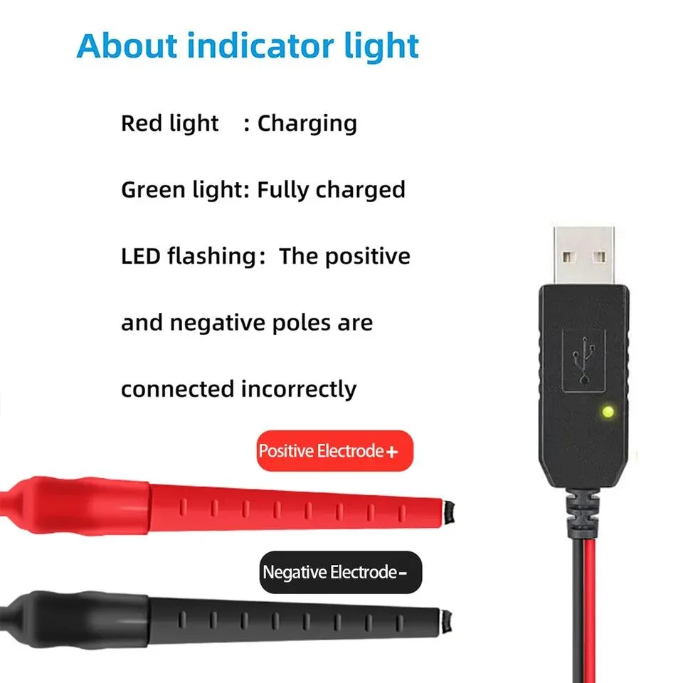 Baofeng Universal USB Charger Cable for Baofeng UV-5r UV-82 Bf-888s Walkie Talkie with Indicator Light