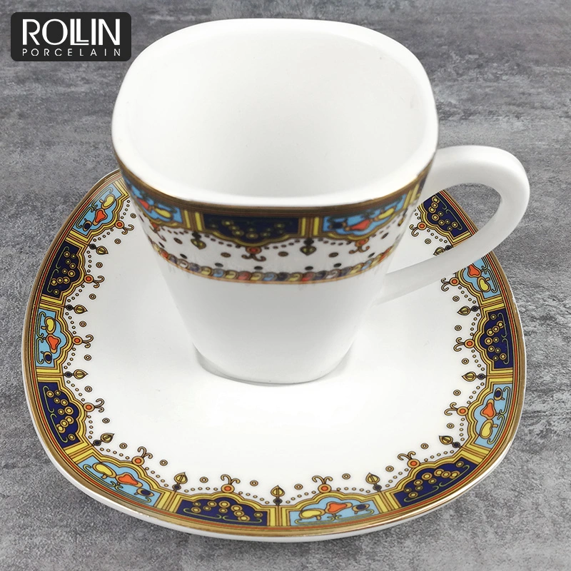 Best Selling New Products Europe Style Square Porcelain White Ceramic Dinner Plates Set