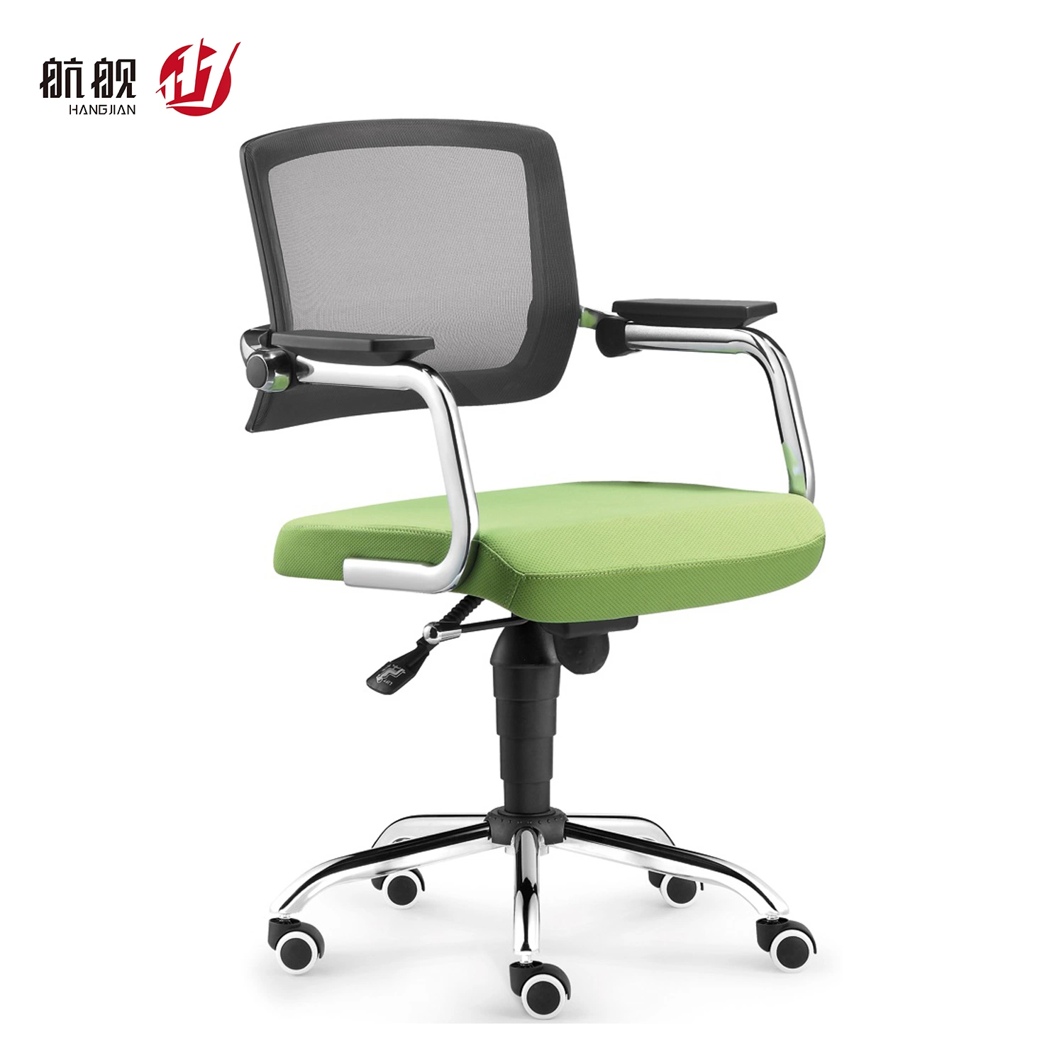 Mini Office Furniture Mesh/Leather Staff Chair for Reception with Backrest