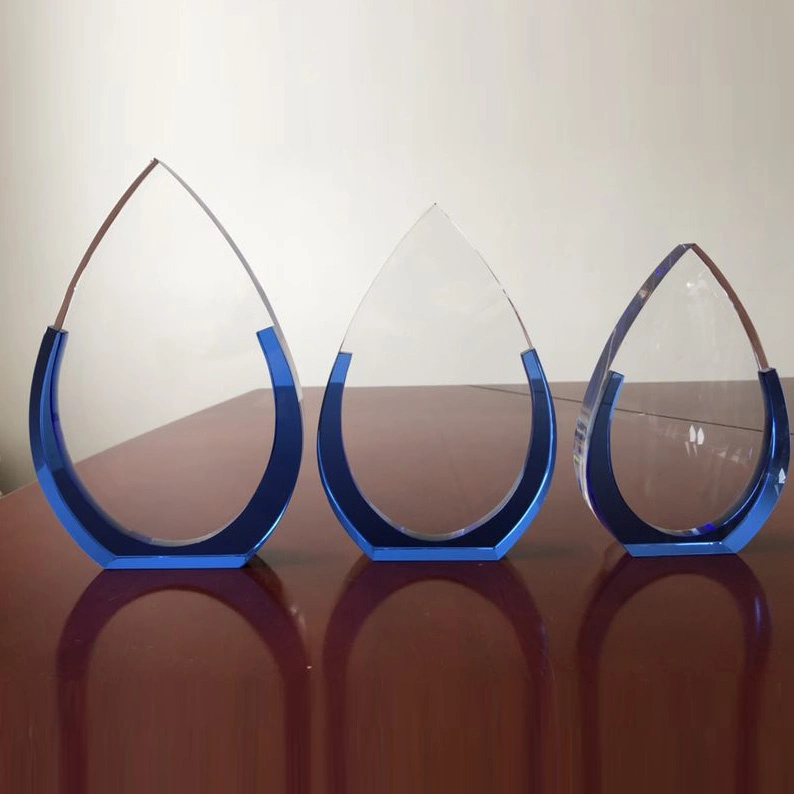 Embleton Blue Optical Crystal Glass Award